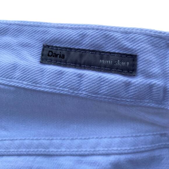 New Citizens of Humanity Daria Stark White Cutoff Jean Denim Mini Skirt Size 29 - Picture 7 of 15